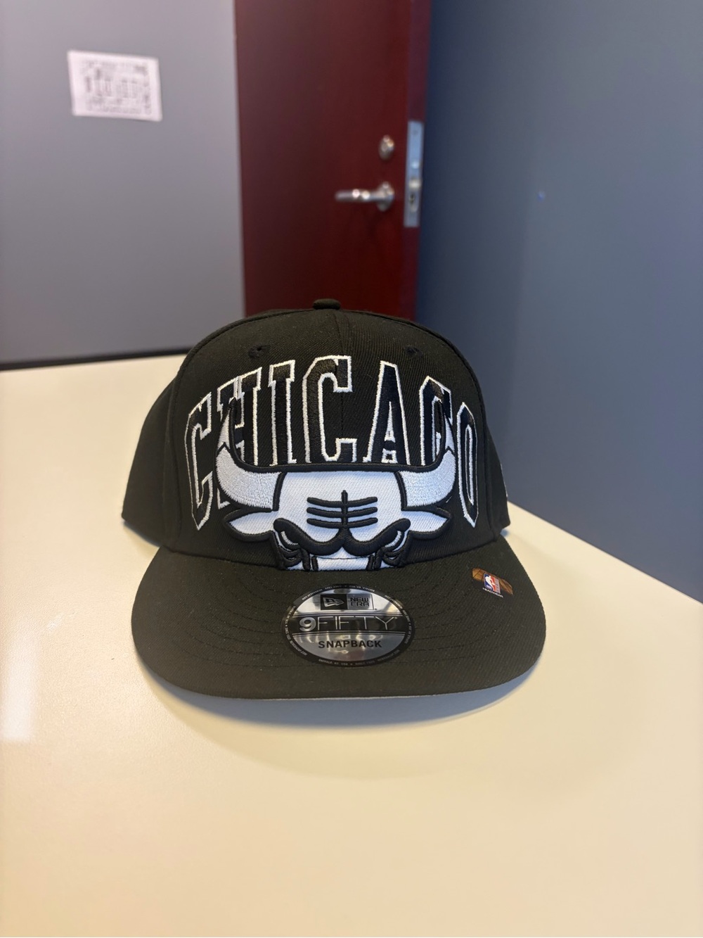New Era Black Chicago Bulls White Logo Snapback Hat